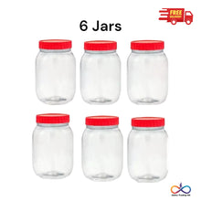 Plastic Storage Jar With Screw Top Lids Candy Food Containers Clear Pots 1000ml