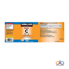 Kirkland Signature Vitamin Chewable C Orange Food Supplement 500mg - 500 Tablets