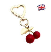 Cherry key ring bag charm