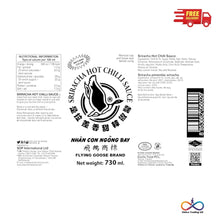 Flying Goose ® Thai Sriracha Hot Chilli Sauce Large 730ml Bottle Vegan 🇹🇭