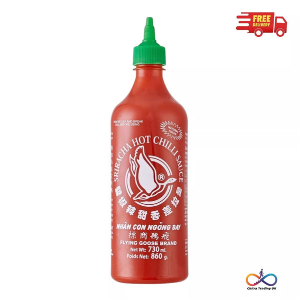 Flying Goose ® Thai Sriracha Hot Chilli Sauce Large 730ml Bottle Vegan 🇹🇭