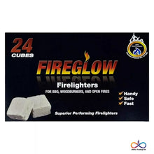 Fireglow 24 Firelighters in Packs cube Hotspots Burners Fire Lighters BBQ