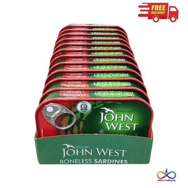 John West Boneless Sardines in Tomato Sauce 12 X 95g Atlantic Sardines Omega 3