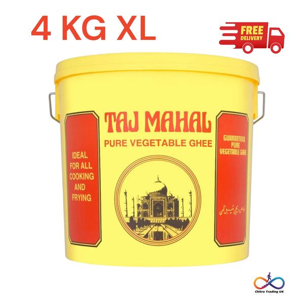 Taj Mahal Vegetable Ghee 4kg | Pure GM-Free Quality for Cooking & Frying