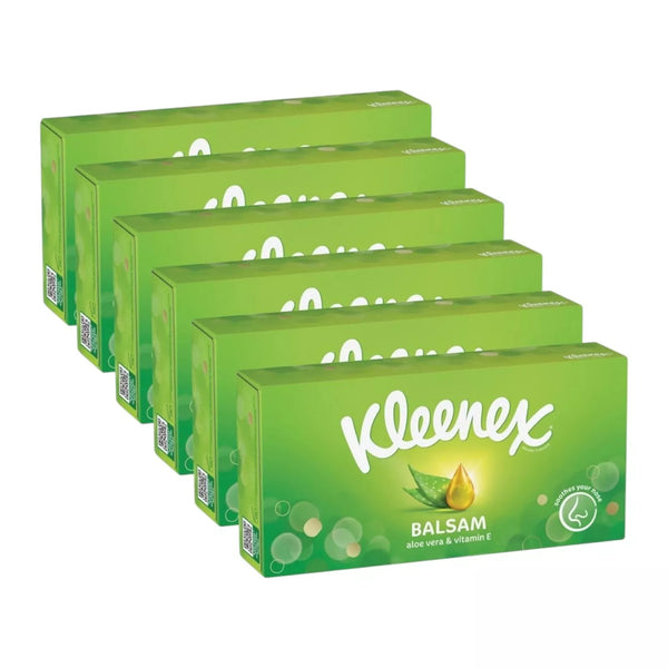 Kleenex Balsam Facial Tissues Aloe Vera & Vitamin E Protect & Soothe Your Nose