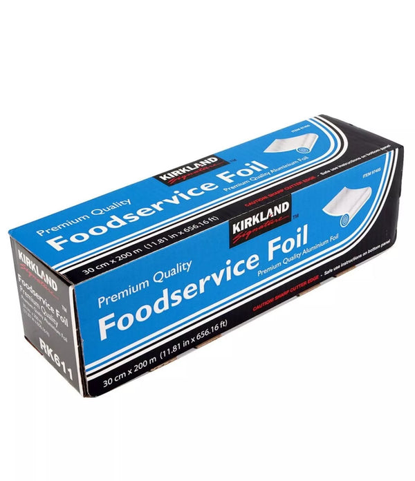 Kirkland Aluminium Foil Roll 30cm x 200m Premium Quality Foodservice Heavy Duty