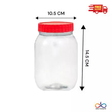 Plastic Storage Jar With Screw Top Lids Candy Food Containers Clear Pots 1000ml