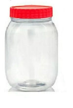 Plastic Storage Jar With Screw Top Lids Candy Food Containers Clear Pots 1000ml