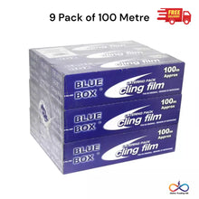Strong Catering Cling Film  Blue Box™ - 100 Metres - Food Wrap, 300mm 2 and 9 PK