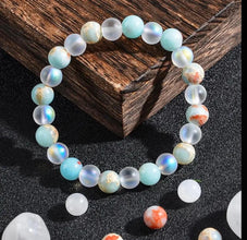 Shoushan Stone Beaded Semi-Minimalist Stretch Bracelet for Luck, Career & Love