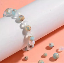 Shoushan Stone Beaded Semi-Minimalist Stretch Bracelet for Luck, Career & Love