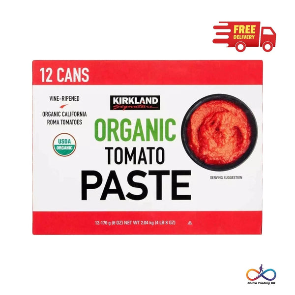 Kirkland Organic Tomato Paste 12 Tins 170g Each | Pizza Pasta Cooking Sauce