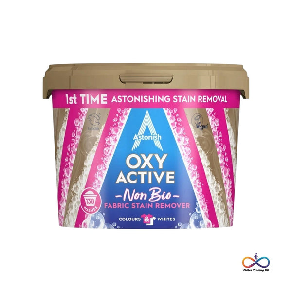 Astonish Oxy Active Non Bio Fabric Tough Stain Remover Powder 138 Washes - 3kg