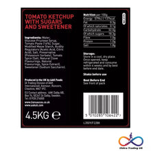 Lion Tomato Ketchup Sauce Dip Vegan Sweet Flavour Gluten Free Large Pack 4.54kg