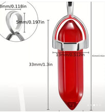 Bullet Crystal Hexagonal Pendant Necklace Women's Natural Quartz DIY Jewellery