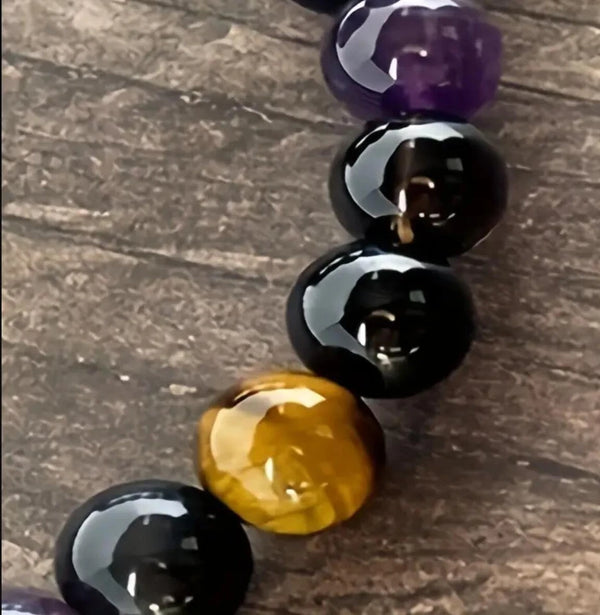 Bohemian Natural Protection Stone Beaded Bracelet Unisex Multicolour Stretchable