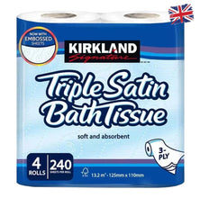 Kirkland Signature Triple Satin 3-Ply Soft Toilet Tissue Rolls White 240 Sheets