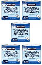 Kirkland Signature Triple Satin 3-Ply Soft Toilet Tissue Rolls White 240 Sheets