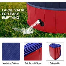 PowBear Dog Paddling Pool Portable Dog Pools Slip Resistant & Durable 160 X 30
