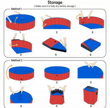 PowBear Dog Paddling Pool Portable Dog Pools Slip Resistant & Durable 160 X 30