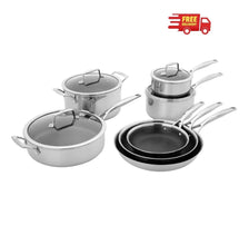 HENCKELS Paradigm Tri-Ply Stainless Steel 11 Piece Non-Stick Cookware Set