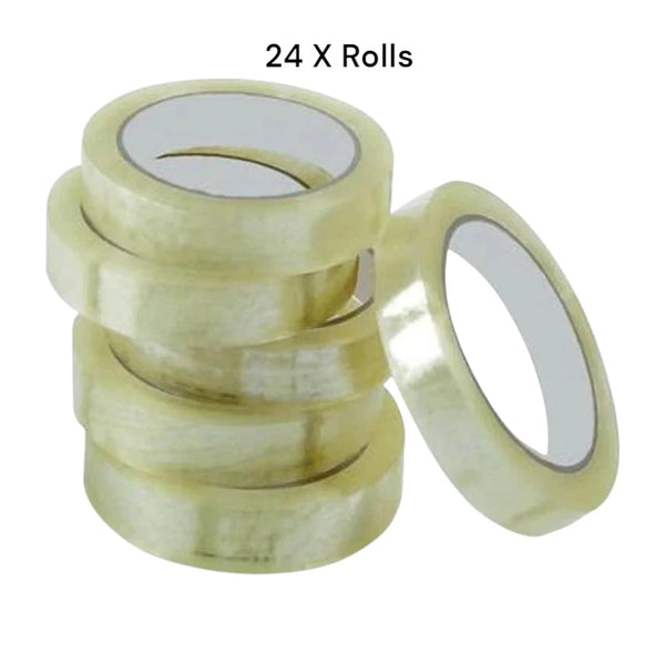 CLEAR STRONG TAPE PACKAGING ROLLS PARCEL PACKING SELLOTAPE 12mm x40m CELOTAPE