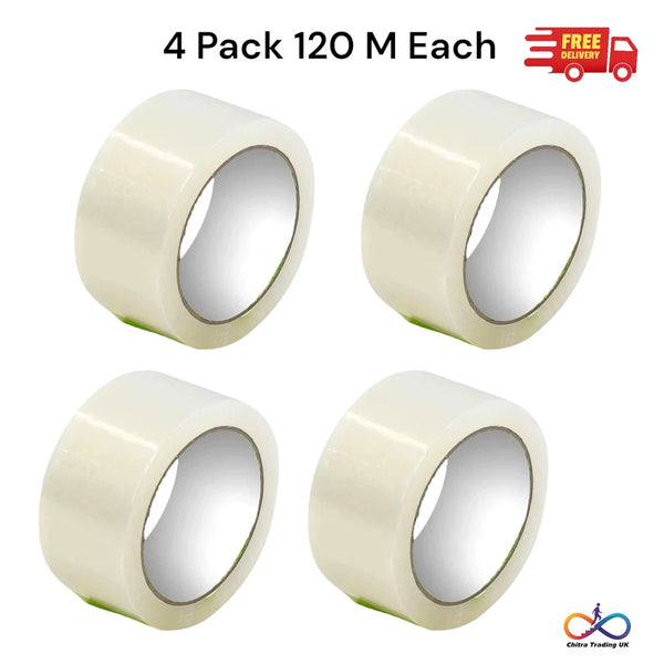PARCEL PACKING TAPE CARTON SEALING CLEAR STRONG SELLOTAPE PACKAGING 48MM X 120